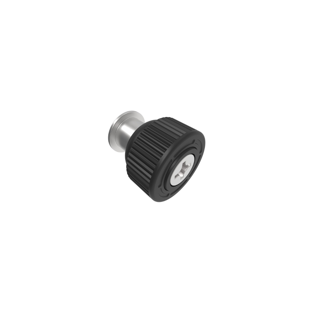 Southco 47-99-945-1P0-K000 M3 Captive Screw, M3 X 0.5, Press-in, Phillips Recess, Knurled Black Knob (Pack of 12 units)